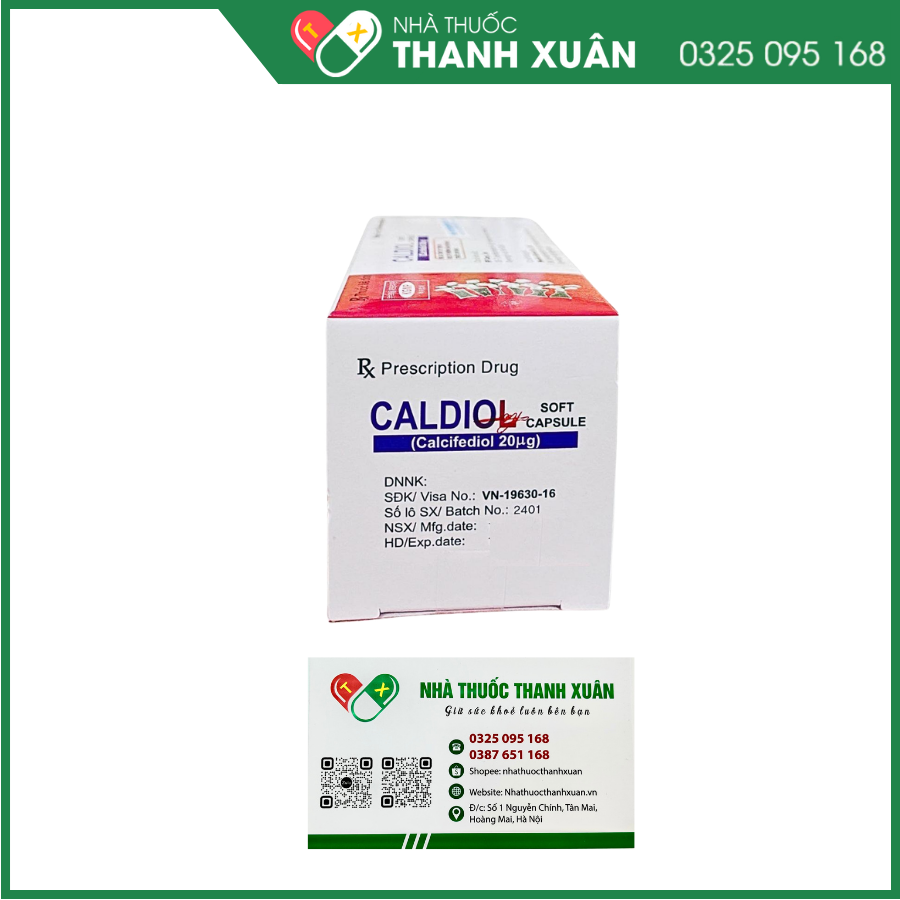 Caldiol 20mcg phòng và trị loãng xương, còi xương